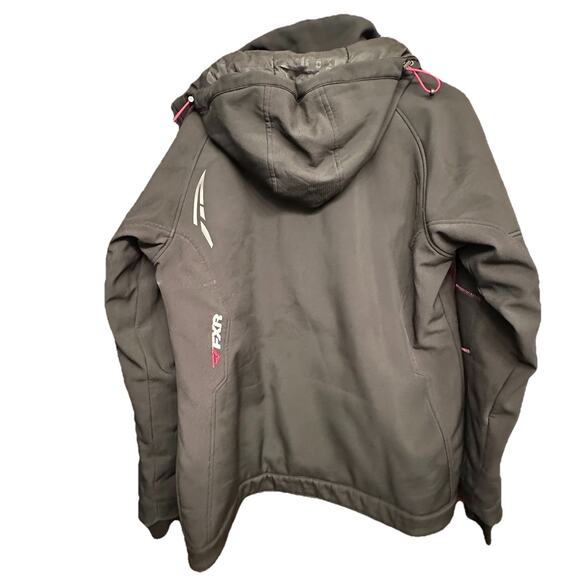 FXR Racing F.A.S.T. Softshell Jacket Women’s M Black Hooded Snowmobile Coat - Picture 6 of 6
